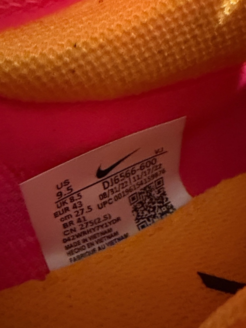 Nike Women's Running Shoes — Hot Pink & Orange W11/M9.5 - Picture 4 of 4